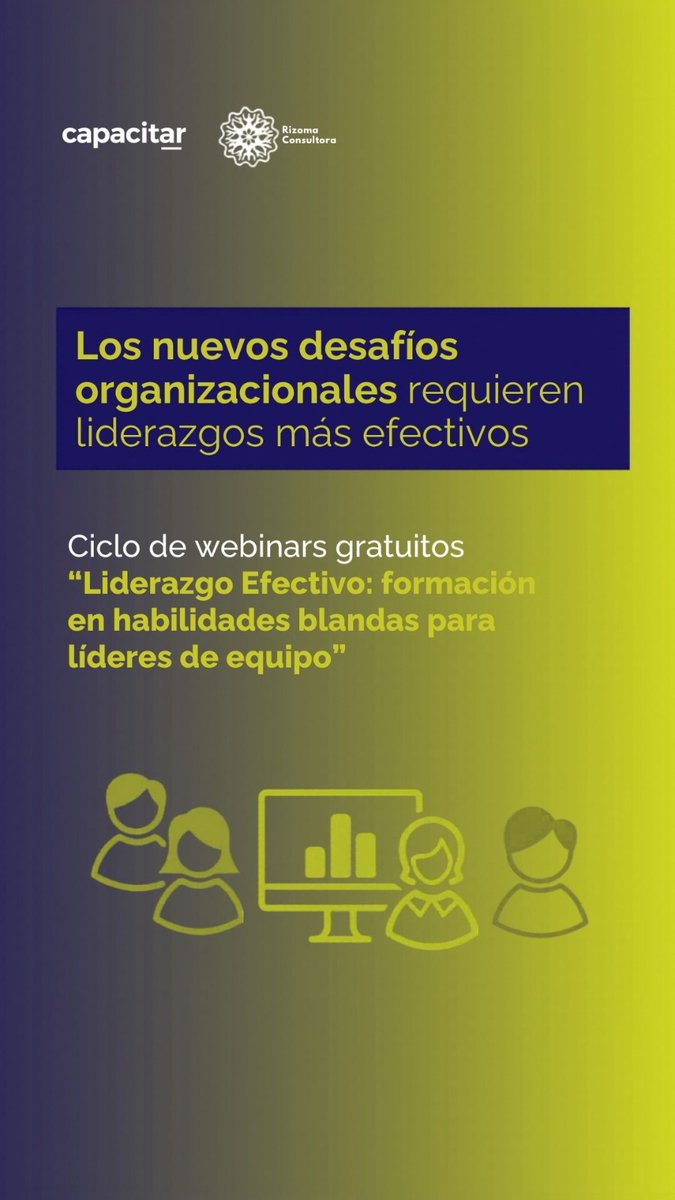 capacitar_'s tweet photo. Los nuevos desafíos organizacionales requieren liderazgos más humanos y efectivos.

Ciclo de webinars gratuitos sobre habilidades blandas para líderes de equipo.

📅 3 y 10 de junio | 🕚 11 h
💻 Virtual, en vivo y gratuito

👉 Inscribite en hoy https://t.co/jwKJTmRku1 https://t.co/gJrAyMBhA2