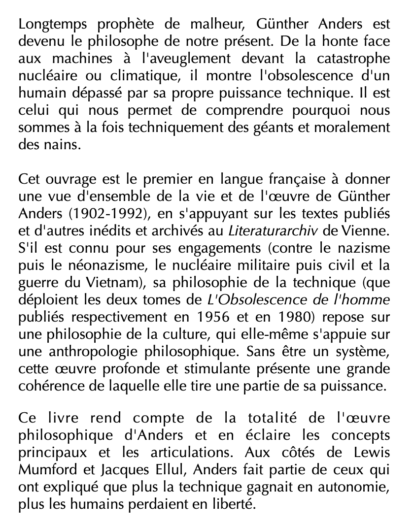 flr_louis's tweet photo. Christophe David - Introduction à Günther Anders

À paraître en octobre chez La Découverte https://t.co/SwheL2IFmE