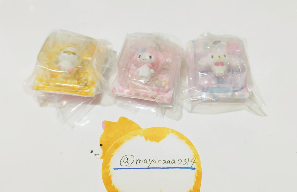 mayoraaa0314's tweet photo. 【交換】サンリオキャラクターズ sanrio ガチャガチャ カプセルトイ ミニチュアパッケージコレクション

譲: コロコロクリリン、マイメロ、しろうさ

求: クロミ

※郵送交換です✉️ 1個～️⭕️
よろしくお願いいたします✧*｡ https://t.co/IrmvHkPIni