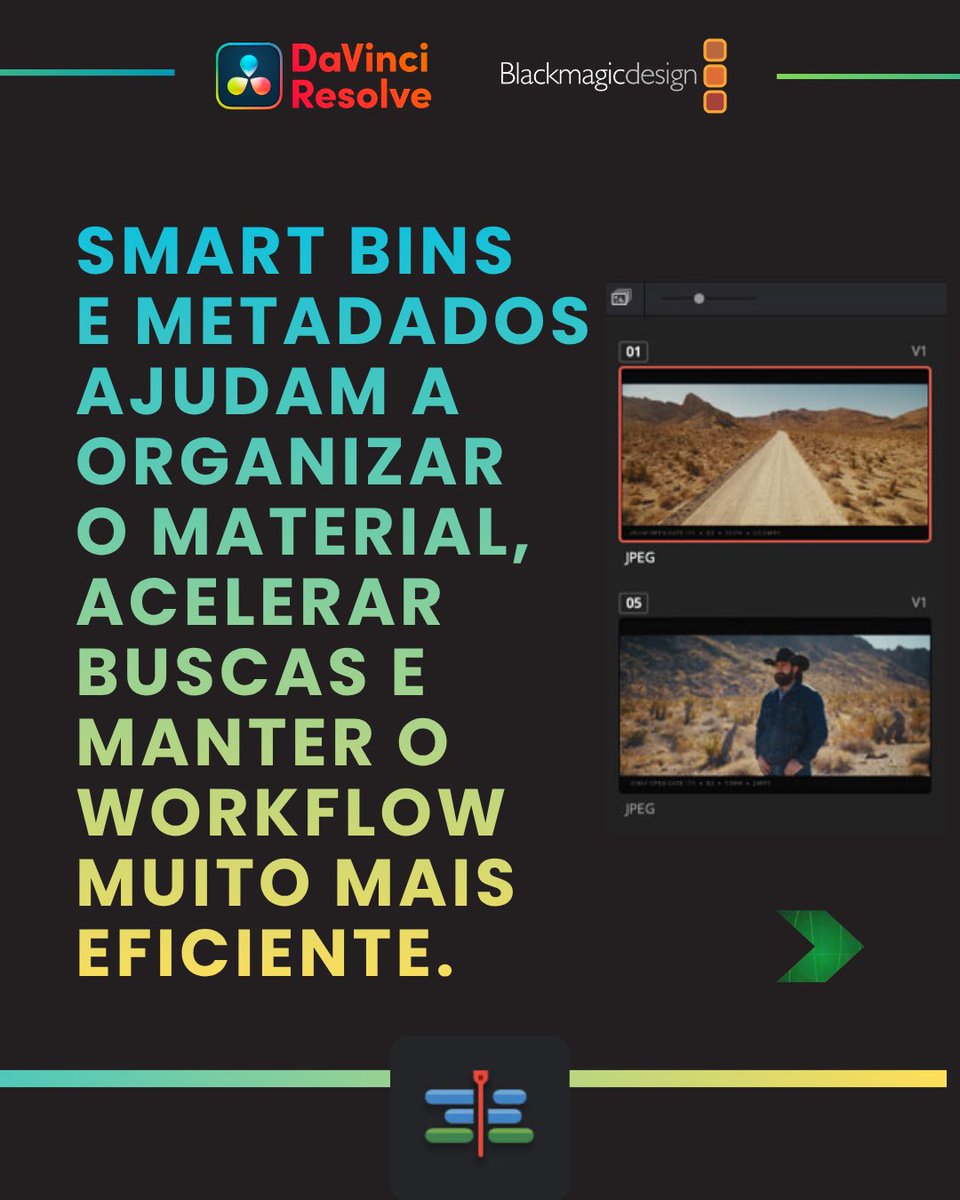 ProClass_RJ's tweet photo. Em projetos maiores, organização deixa de ser detalhe e passa a ser parte essencial do workflow.

Curso Oficial Guia para Editores - DaVinci Resolve
De 08 a 12 de Junho
Das 18h às 22h
Online ao vivo
GRATUITO

Inscrições:

https://t.co/gns4Q3AeYO

#DaVinciResolve #BlackmagicDesign https://t.co/yPQXFeA6gT