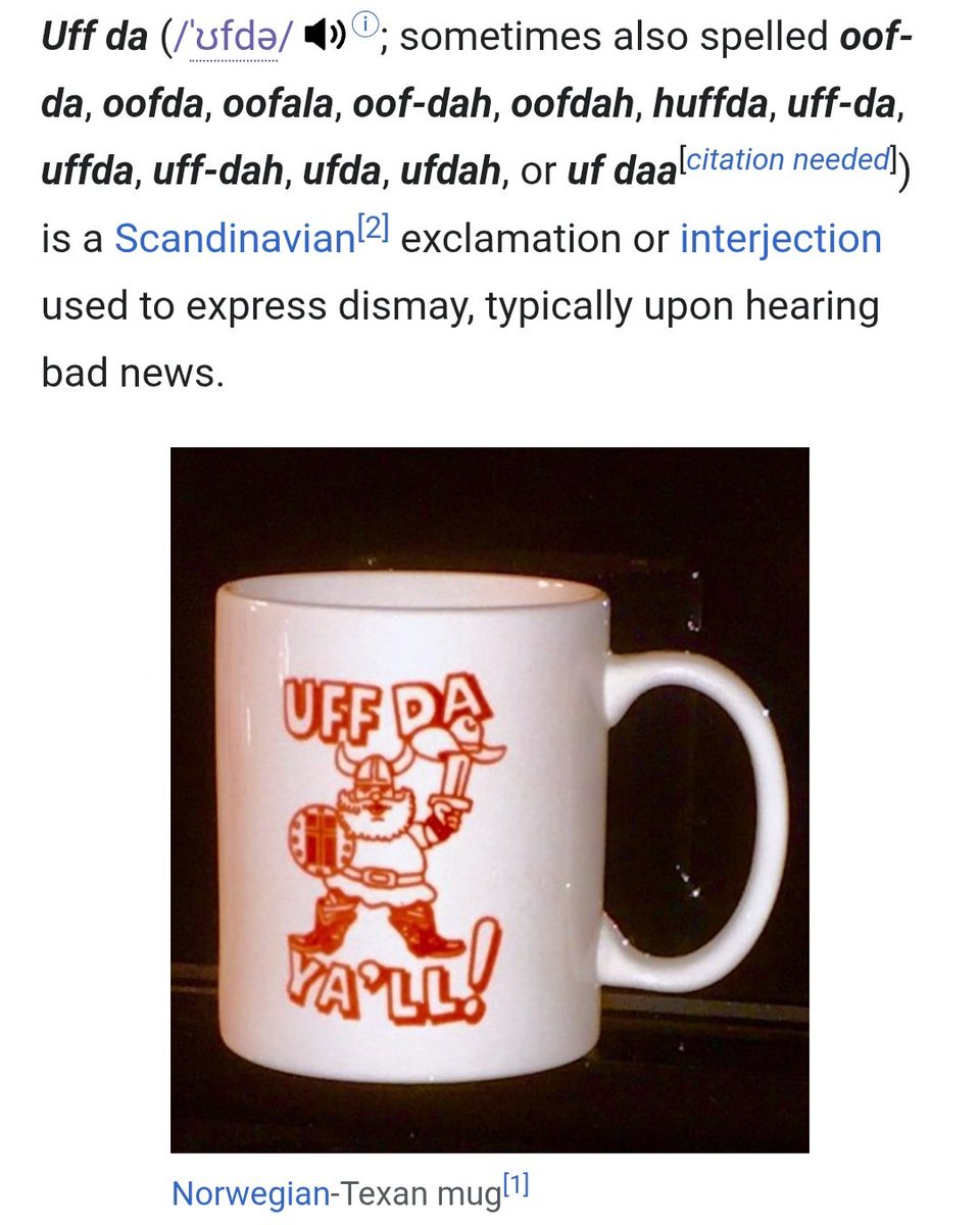 catagelastos's tweet photo. I've just been informed that Scandinavian-Americans have their own version of "oy vey" https://t.co/SlH2sUNWes