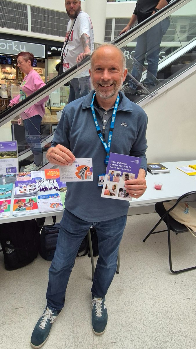 CancerNel's tweet photo. Talking all things cancer to shoppers in the Mercury Shopping Centre in Romford. From signs and symptoms and screening programmes, through to support for people living with cancer, North East London Cancer Alliance was on hand to provide more information about local services. https://t.co/zjZ1a4k5Ke