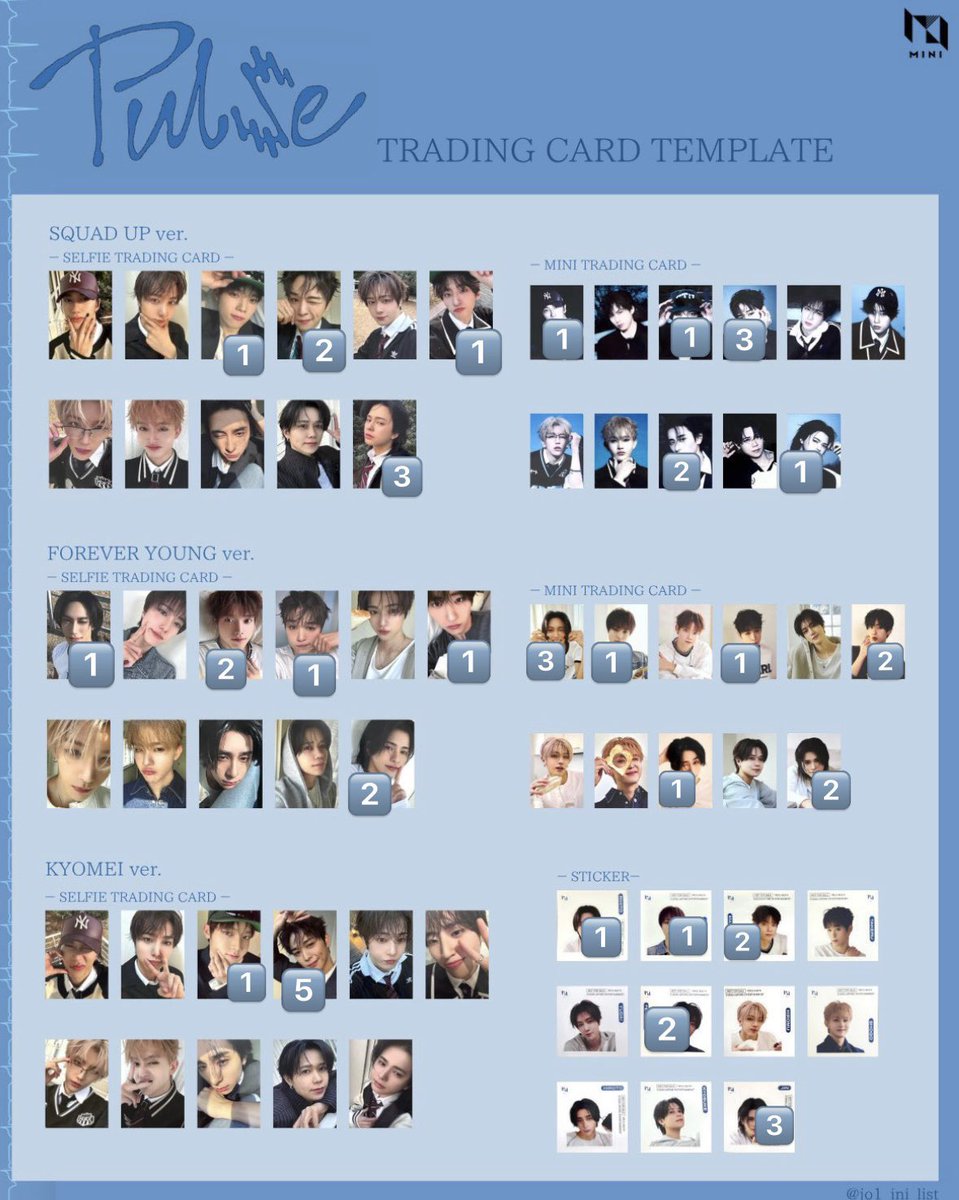 fd0kfd238's tweet photo. INI 8TH SINGLE PLUSE パルス 封入 トレカ ステッカー 交換

譲 ┊︎ 下記画像

求 ┊︎ 過去藤牧>>同種藤牧＞髙塚＞買取

郵送にて交換希望です📮
お気軽にお声掛けください🙇🏻‍♀️

 #INI交換 https://t.co/OwJoKC2e8R