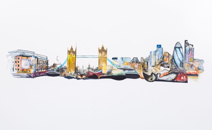 arablo's tweet photo. Art of the Day! "London skyline". Buy at: https://t.co/GAXKs0cMsH https://t.co/iwVkw6jeDU