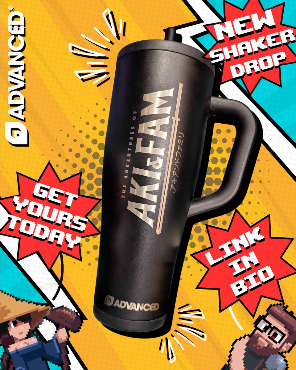 AkiAndFam's tweet photo. JUST IN TIME FOR SUMMER IT'S THE NEW @ADVANCEDgg AKI &amp; FAM ICE SHAKER!

Get yours HERE:

https://t.co/D4HTRh1szR

I've been using it nonstop this past week and it's AMAZING. Perfect for staying hydrated as the heat rises! https://t.co/ev8OoDTiCh