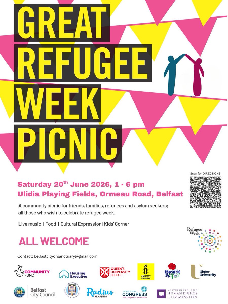 nipsa's tweet photo. ✨🌏Join us for a great day out this Refugee Week 🌏✨

Come along, get involved &amp; enjoy this fantastic community picnic celebrating courage, community and belonging.

Details: https://t.co/IU8kVIRiyc

#NIPSA #Equality #GreatRefugeeWeek #Picnic https://t.co/ZBHeM0fwq8