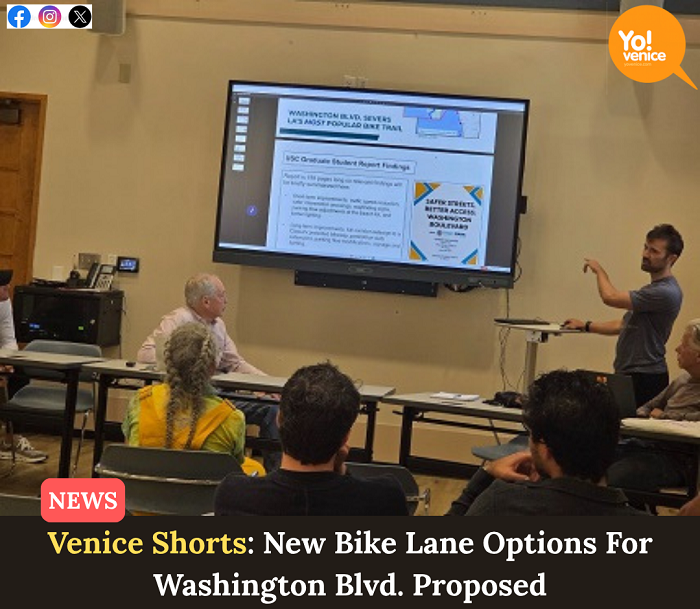 YoVenice's tweet photo. Venice Neighborhood Council Committee Debates New Washington Blvd. Bike Lanes as Windward Pedestrian Proposal Stalls Over Bureaucratic Dispute.

https://t.co/tDZYBJlDMf https://t.co/mX88CAobIG