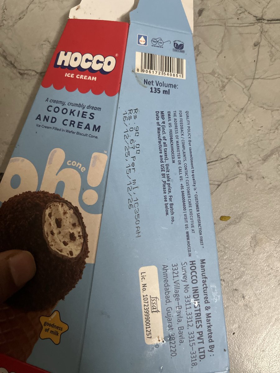 amitveda's tweet photo. Terrible experience with #FlipkartMinutes. Received ice cream manufactured six months ago on 16/12/25—completely melted and wasted. Now @FlipkartSupport is denying any help or refund. Is this how you treat customers? @Flipkart #ConsumerComplaint https://t.co/Frvn7eJQkX