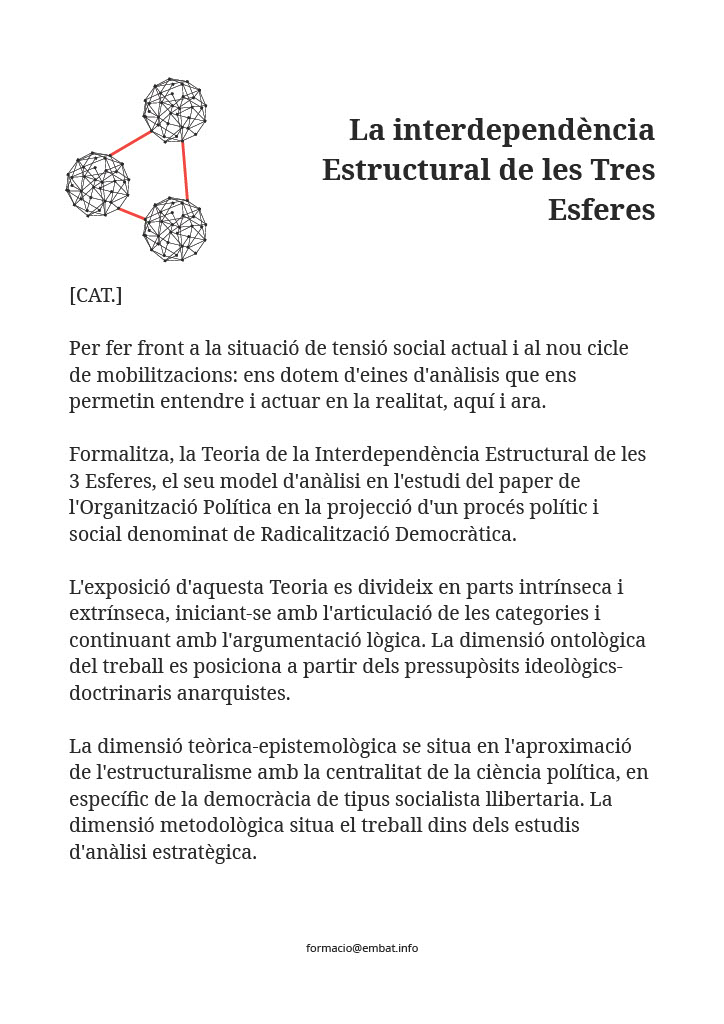 embatOLC's tweet photo. Per fer front a la situació de tensió social actual i al nou cicle de mobilitzacions: ens dotem d'eines d'anàlisis que ens permetin entendre i actuar en la realitat, aquí i ara. https://t.co/vEyWyGPiJX