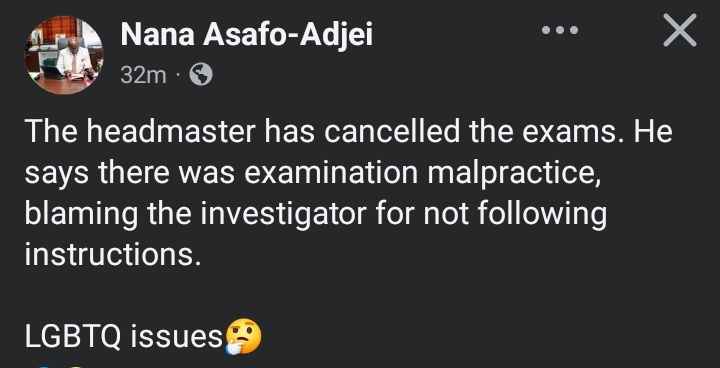 fusheini_shei's tweet photo. According to Hon. Nana Asafo-Adjei, the speaker of Parliament of Ghana, who he referred to as the ''headmaster'', has overruled the LGBTQ+ Bill which was passed on Friday, the 29th of May. This comes after the minority side of the house raised issues of quorum and some amendments https://t.co/QLF9zxu8qG