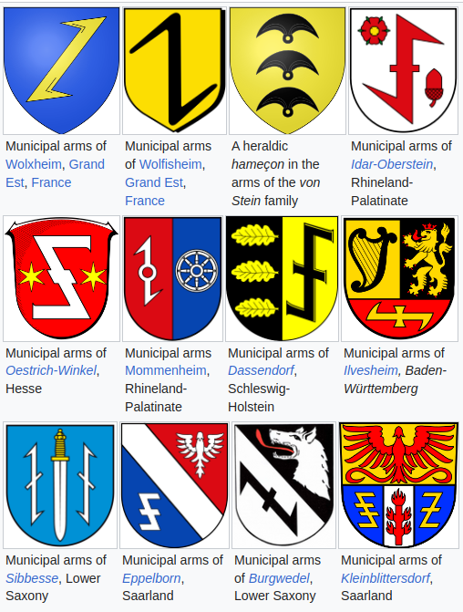 bitmynt's tweet photo. @Hexagram012 @clement_molin Wolfsangel is still in use today in Germany where nazi symbols are forbidden. Image from Wikipedia. Also the Z smbol used by the russians can be interpreted as a Wolfsangel. (The letter Z does not exist in the Cyrillic alphabet.) https://t.co/7bnfGjl5H1