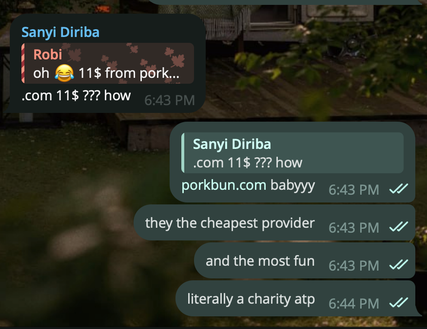 Robimez's tweet photo. Subtle @Porkbun glaze https://t.co/Bq89RXtOM6