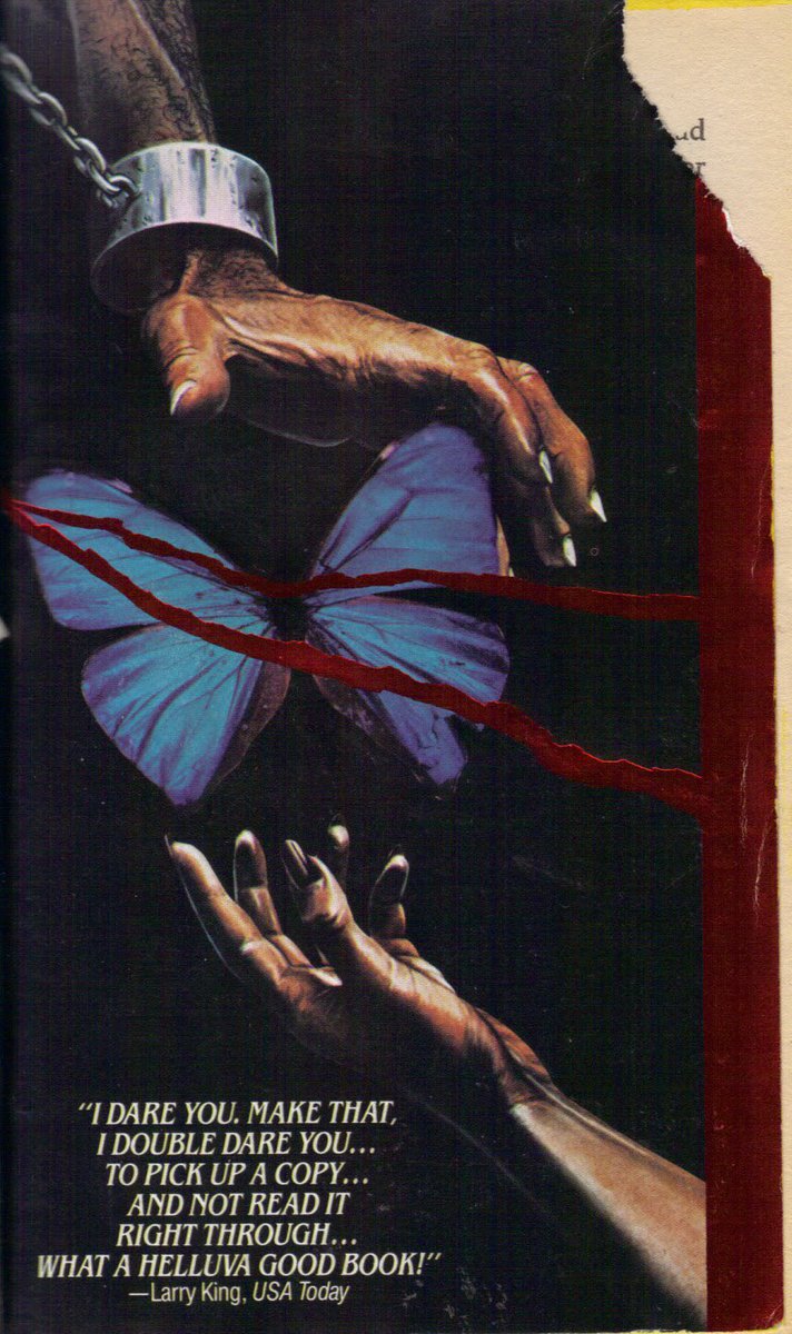 Stephe96's tweet photo. I knew I had seen a similar image somewhere. The inner cover of The Silence of the Lambs paperback: https://t.co/uZtrOtpYJX
