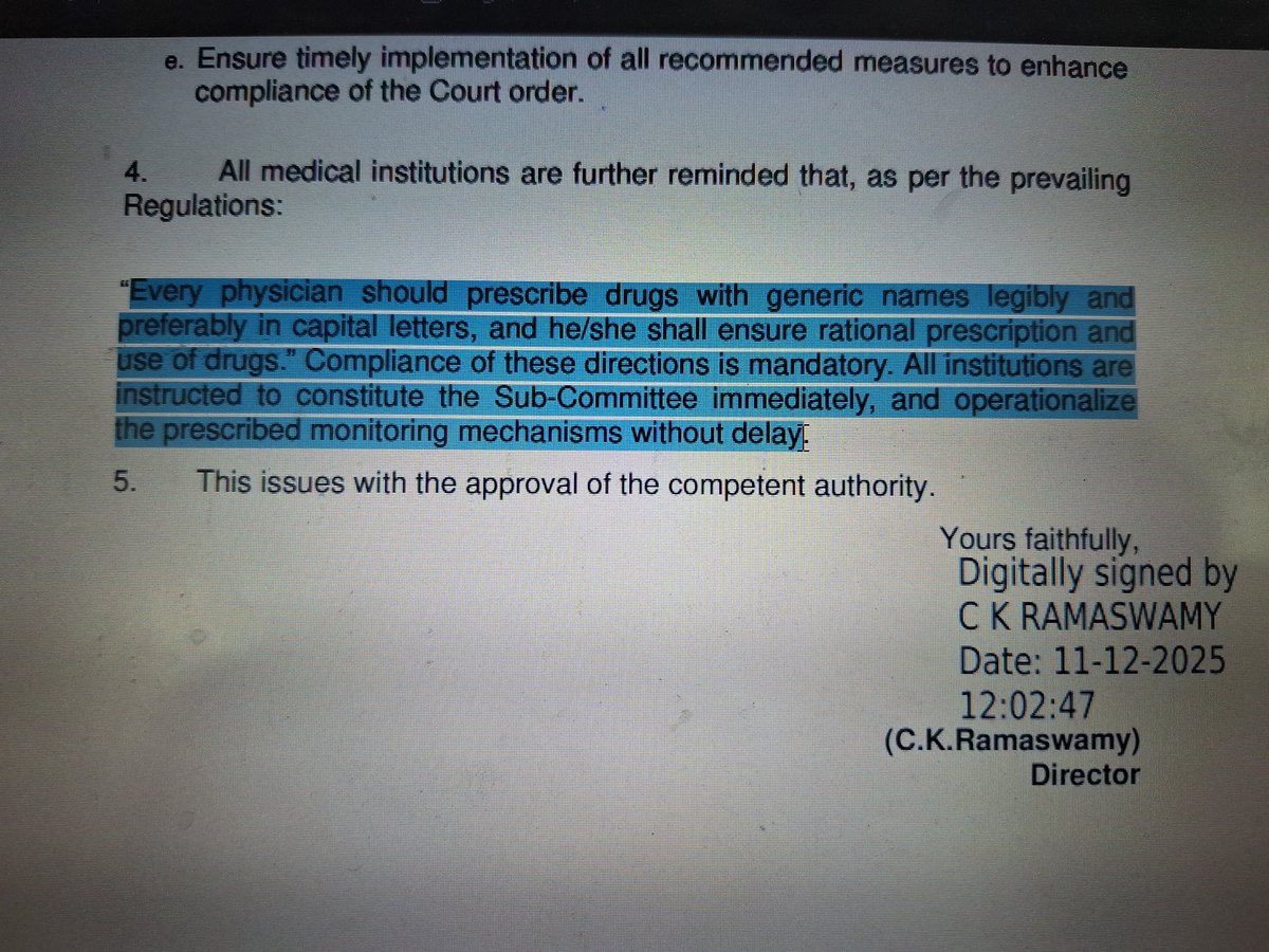 sachintiwaree's tweet photo. @dmdeoria sir, I want to bring in your attention that almost no doctor there in deoria write generic names of the medicine in their prescription which is violation of the NMC regulation.
Please look into it, they have medical store on their close ones name with ulterior motive https://t.co/7d1yqY6ZeN