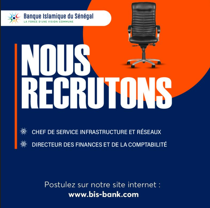 Zalebaate's tweet photo. 🚨🚨RECRUTEMENT BANQUE ISLAMIQUE DU SENEGAL 

👥Assistant(e) de Direction H/F
👥Chef Service Marketing Produits
👥Responsable de la Gouvernance H/F
👥INGENIEUR DEVELOPPEUR D'APPLICATIONS H/F
👥CHEF DE DEPARTEMENT CONTROLE PERMANENT H/F
👥DIRECTEUR DES FINANCES ET DE LA COMPTABILITE H/F
👥CHEF DE SERVICE INFRASTRUCTURE ET RESEAU H/F

Merci d'envoyer votre candidature au : https://t.co/6NE3npnRBX
Date limite:  30/06/2026

@Noo_IDcard @Nabyleu @Afterpro @AiidaBaa @bisbank_sn