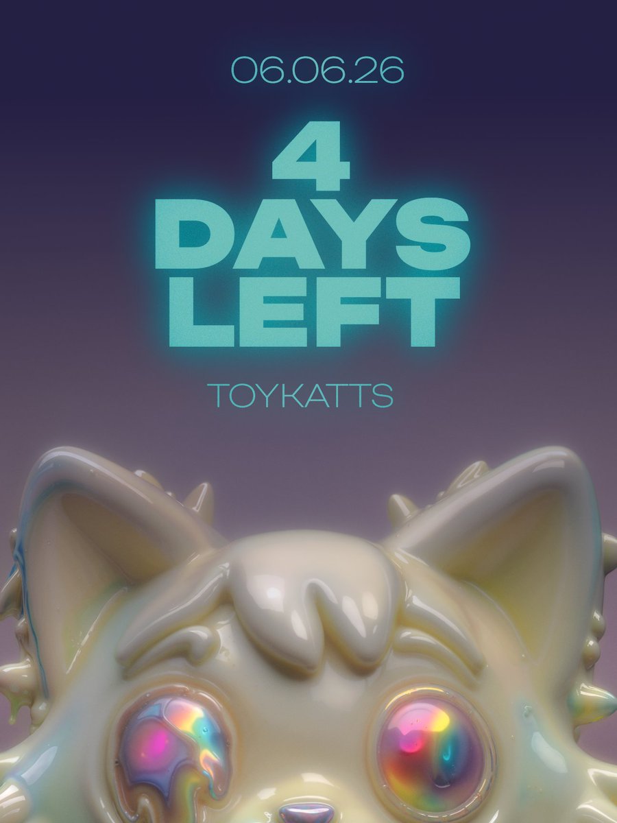 toykatts's tweet photo. 4 Days until the big reveal...
Enter the Surreal world of Toykatts!
✦ 

#superrare #ninfa #transientlabs #objkt #nft #nftdrop #nftproject #nftart #digitalsculptures #digitalrelics #digitaltoys https://t.co/ukAMYh1pwG