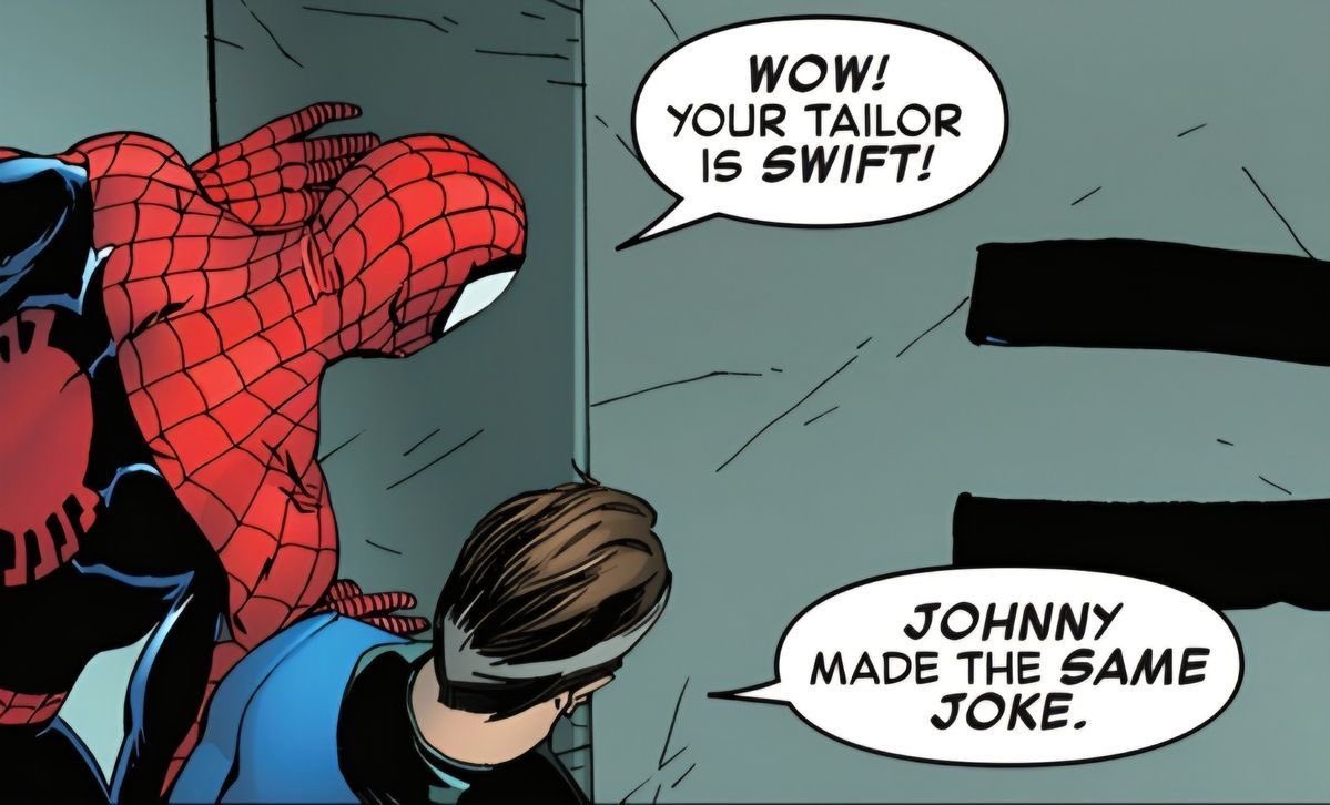 _Spiderman's tweet photo. Updating my pop culture zingers to include 2026 references. 

You’re welcome, Gen Z.

#HowsItGoingFellowKids https://t.co/ClW0tS78Ba