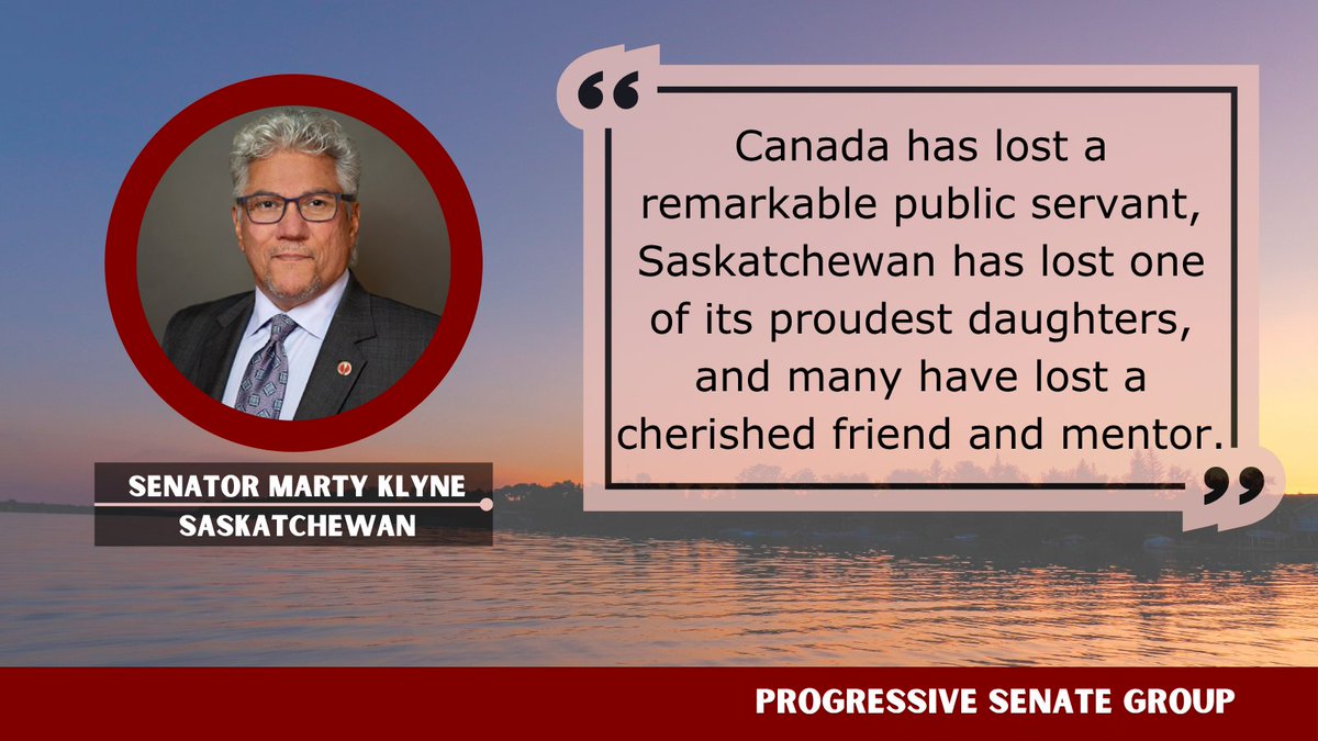 Prog_Senate's tweet photo. In case you missed it, last week in #SenCA, Senator Marty Klyne (@Mister_Regina) delivered a tribute to the late Vaughn Solomon Schofield, S.O.M., C.D., S.V.M.. Read/watch his statement here: https://t.co/SQfrROaBjv
#cdnpoli https://t.co/w7z4dq9afJ
