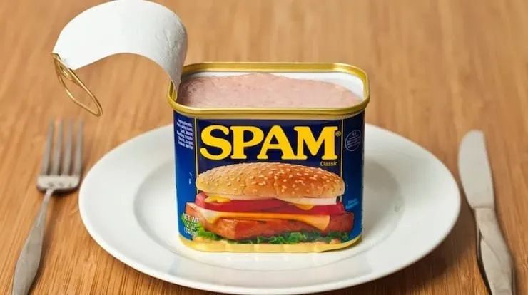 RaminNasibov's tweet photo. Spam was originally American canned meat. It was advertised so aggressively that the word came to mean junk mail. https://t.co/RAH1DF9f9S