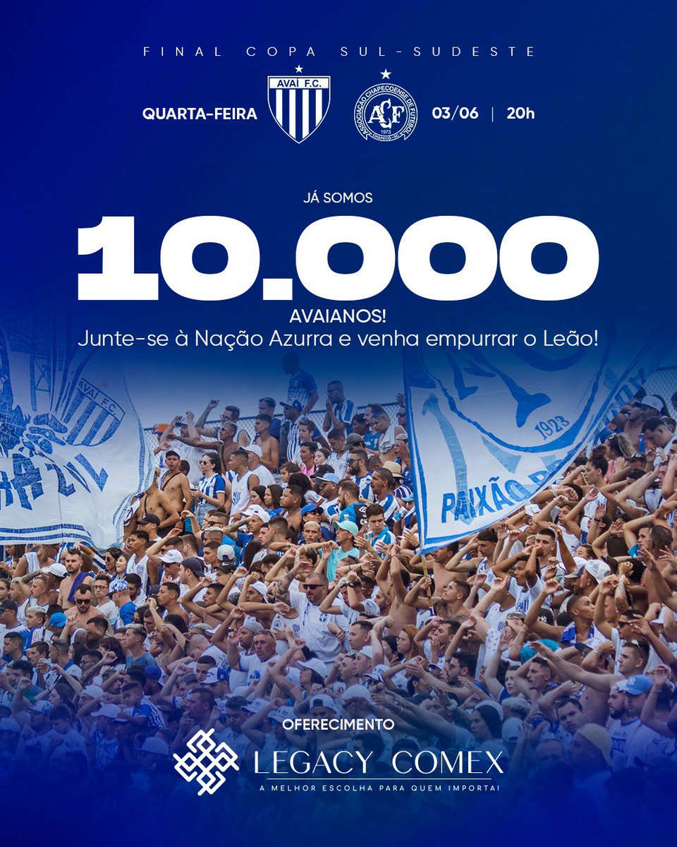 AvaiFC's tweet photo. 🦁👏🏻 JÁ SOMOS 1️⃣0️⃣.0️⃣0️⃣0️⃣ MIL AVAIANOS!

TODOS OS INGRESSOS  GRATUITOS!
(Retire o seu na FutebolCard)

Sócio do Leão: basta realizar o check-in.

Sócios mirins precisam apenas realizar o check-in. Caso não sejam sócios, é necessário retirar o ingresso.

VAMOS EM BUSCA DA TAÇA! https://t.co/zkmuZtpFi8