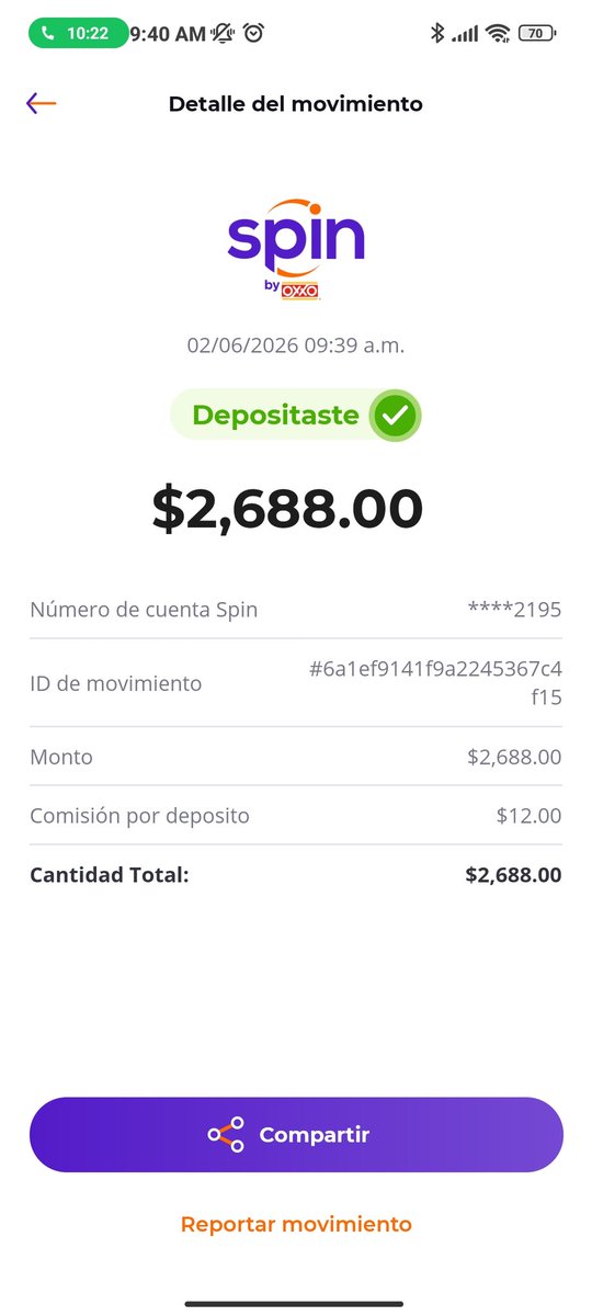 RuthToriz's tweet photo. @Spin_by_OXXO 
Por qué me están cobrando comisión por deposito si ya pagó una en sucursal? https://t.co/wr83Ixd5EV