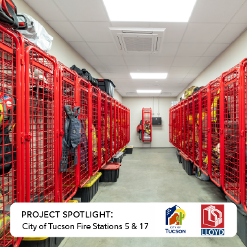 LloydConstruct's tweet photo. Supporting public safety facilities isn't just another project type. It's a responsibility Lloyd takes seriously.

We're proud to have completed renovation and expansion work at @cityoftucson fire stations, delivering modernized facilities for the crews who protect our community https://t.co/9w95skPmZE