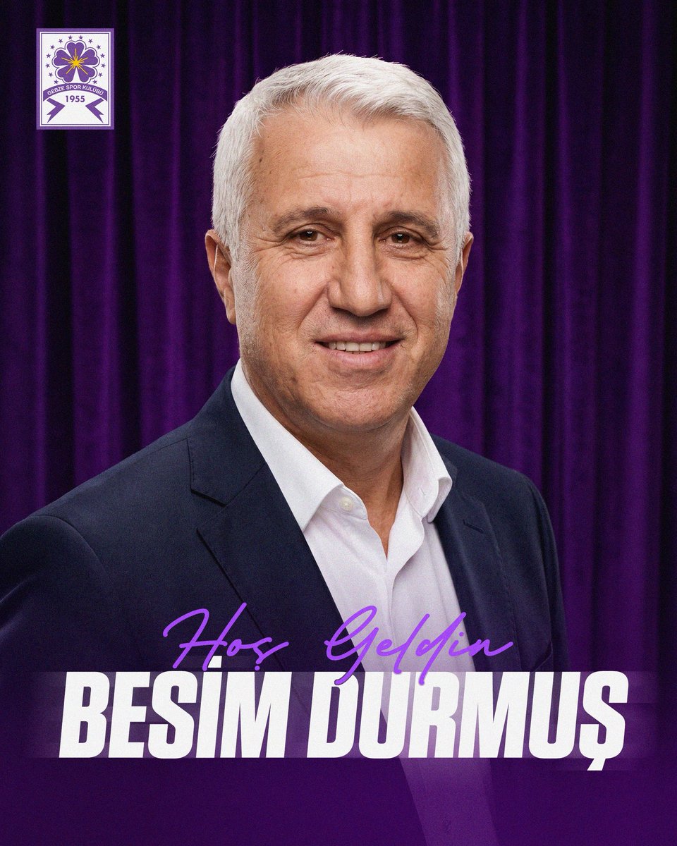gebzesporresmi's tweet photo. HOŞ GELDİN BESİM DURMUŞ💜🤍

Gebzesporumuz’da A takım Teknik Direktörlük görevine Besim Durmuş getirilmiştir.

Hocamıza hoş geldiniz diyor, mor-beyaz ailemizin çatısı altında kendisine başarılar diliyoruz.

Kulübümüze ve camiamıza hayırlı olsun. https://t.co/wLI2Tzudta