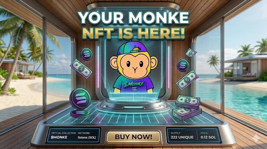 TheRektOne8's tweet photo. By being one of the first 30 holders of $MONKE and minting your 3 NFTs, you receive daily rewards. Yes, you read that right: increasing value in your wallet every single day just for being part of the start. 🍌 The strategy is simple. The execution is now. https://t.co/uBPLR0kxen