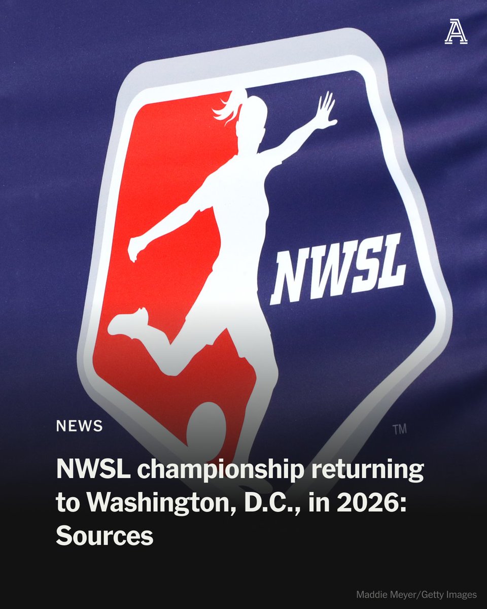 TheAthletic's tweet photo. The NWSL championship is returning to Audi Field in Washington, D.C.

The 2026 championship game will take place at the home of the Washington Spirit on Nov. 21, according to multiple sources within the league.

Details:
https://t.co/uBDlWqfl07 https://t.co/8FEA4WmPmi