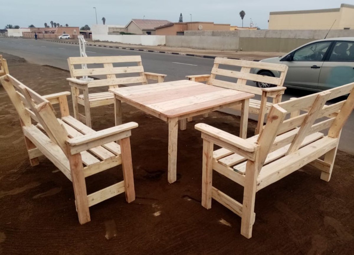 NBCDigitalNews's tweet photo. What began as a small woodworking project in Mondesa, Swakopmund, has grown into a source of livelihood for several young men seeking a better future.

Arnoldus Marvin Hoakhaob (39) started Inspired Wood Craft more than five years ago with the intention of teaching men and women furniture-making skills.

Over time, the workshop evolved into an employment opportunity for about five young men, many of whom previously struggled to find work.

Using recycled wooden pallets, the team produces a variety of furniture, including tables, chairs and lounge sets. The handcrafted products sell for around N$2,000, depending on the design and size.

For the young craftsmen, the workshop has become their primary source of income, allowing them to support themselves while learning valuable skills.

Hoakhaob balances his passion for woodworking with his full-time job as an assistant operator at a local waste management company.

Despite his work commitments, he continues to invest his time and resources into helping young people build a sustainable future through craftsmanship.

Report: Stefan |Uirab
Visuals: Contributed
#NBCNews #nbcdigitalnews #nbcDSTV282 #nbcGOtv20 #nbcPlusApp