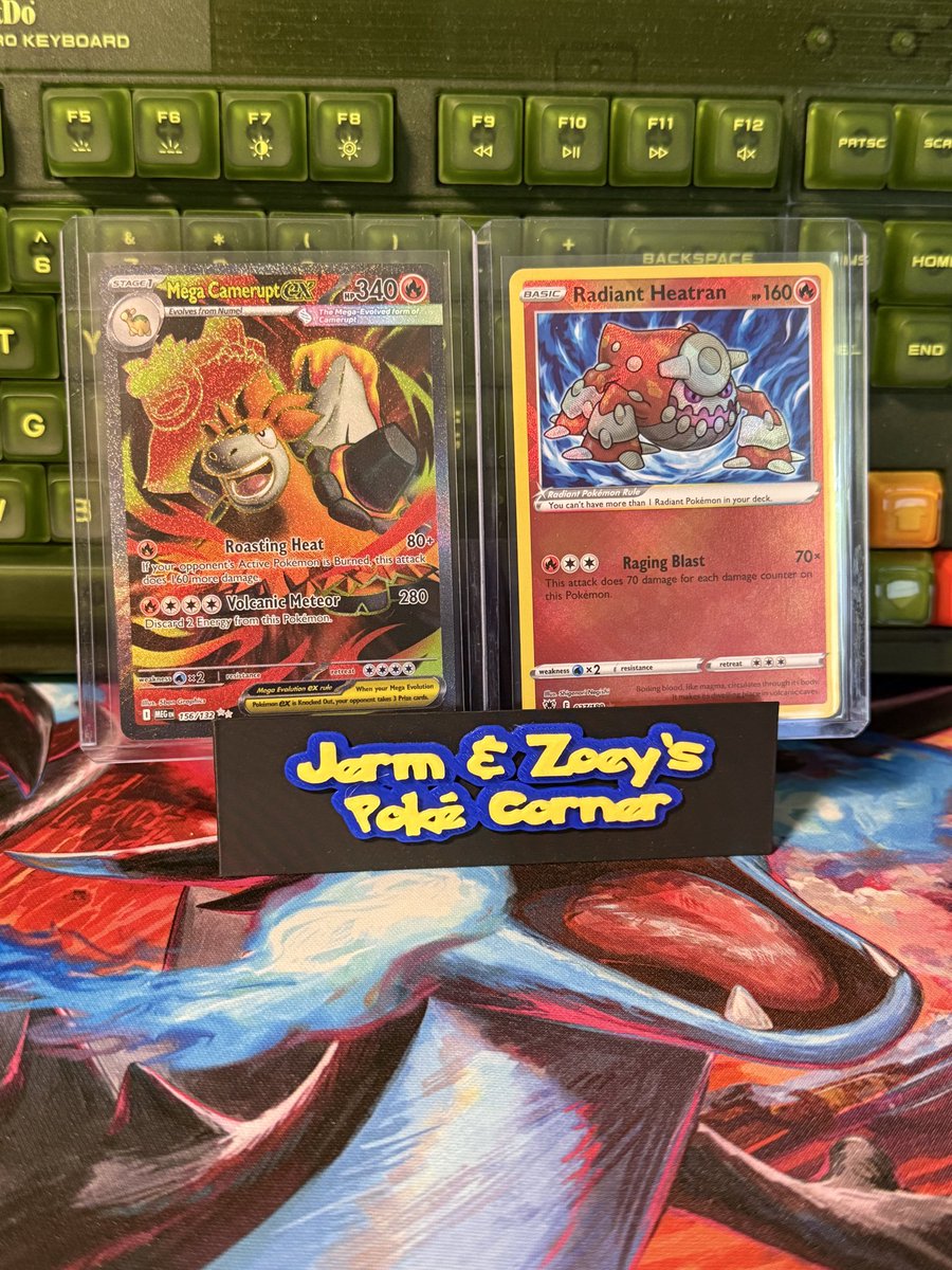 JandZPokeCorner's tweet photo. 🚨 GIVEAWAY 🚨 

Giving away Mega Camerupt ex and Radiant Heatran to one lucky winner!

To enter:
-Follow @JandZPokeCorner 
-Like and Repost ♻️ 
-Tag a friend ✅ 

US ONLY 

Winner will be chosen next Friday June 12th! 

Best of luck! https://t.co/8CXTy5bARc