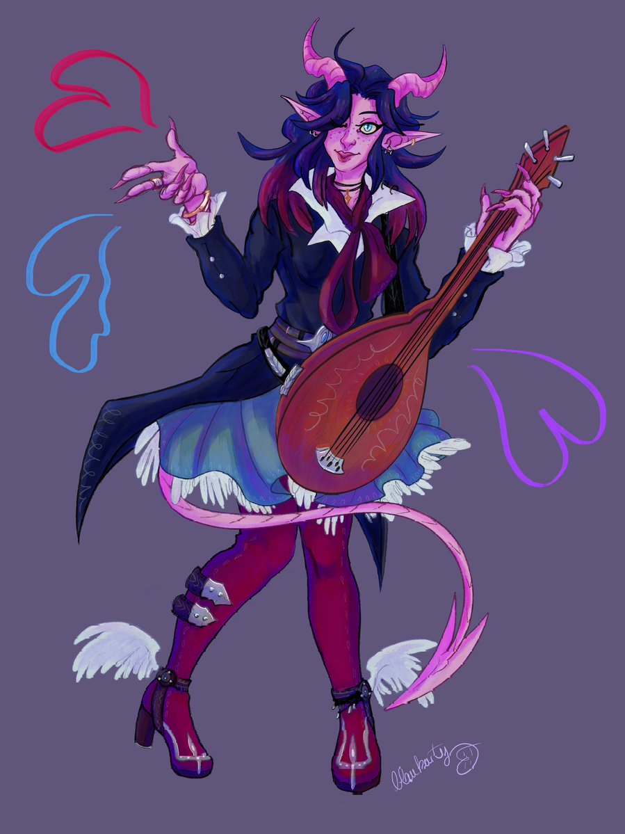 Gabriel_Bonnaud's tweet photo. OMG y'a @blaukarty qui a fait un fanart de mon perso DnD pour mon anniversaire !

Je pleure elle est trop belle mercii 😭😭💕 https://t.co/V6131JCaK9