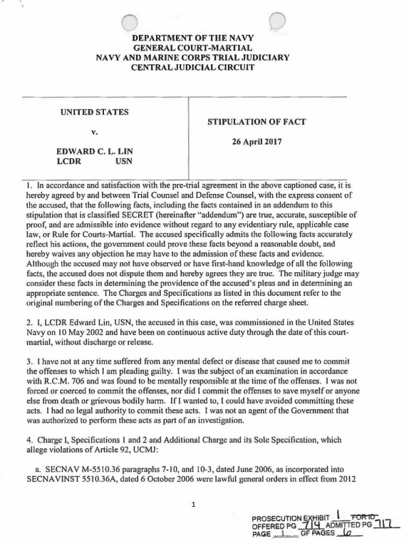 AshtonForbes's tweet photo. Edward Lin - Stipulation of Fact 2017 FULL (1/2) https://t.co/LQd4a8rYcz