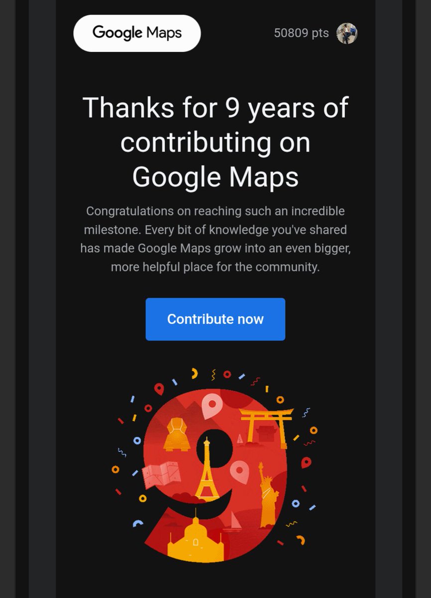 JideOdunfa_'s tweet photo. Celebrating 9 years of Google Maps contributions! https://t.co/W5rIKIYntG https://t.co/N3PVybxbWe