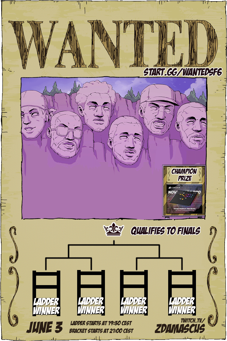 zDamascus's tweet photo. Kicking off Wanted Season 2! S1 finals will be played next week, but our first ladder is tomorrow!

Happy to announce that the S2 champion will receive a @CORSAIR Novablade Pro! Enter the 1h30 ladder to qualify to Wanted finals, there's always more to play for!

⏰Wed 7:30PM CEST https://t.co/lchDdz7msn