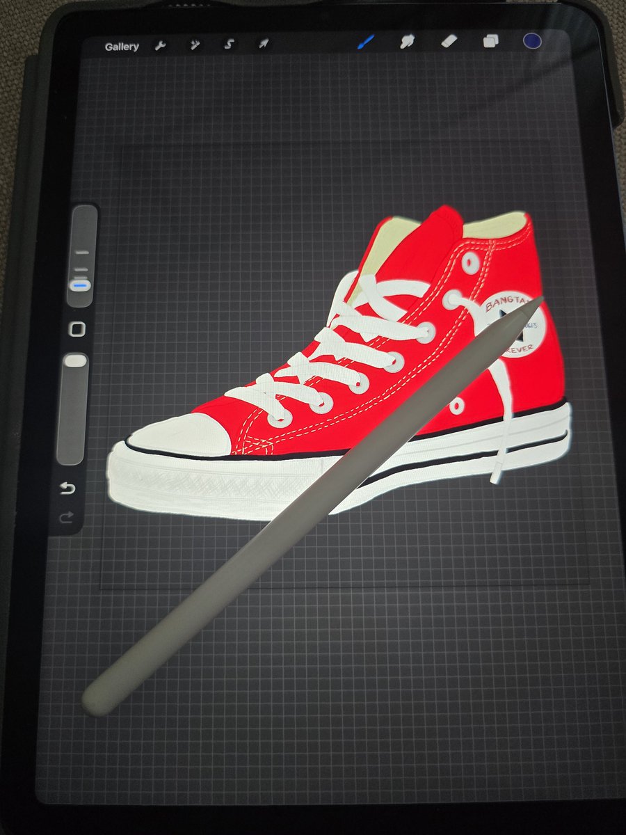jberoldart's tweet photo. A work in progress based on one of my fave songs right now. Everything I've drawn lately has been inspired by something BTS-related and I'm not mad at it. 🤣 #conversehigh #bts #fanart https://t.co/v9GXb9NJDB