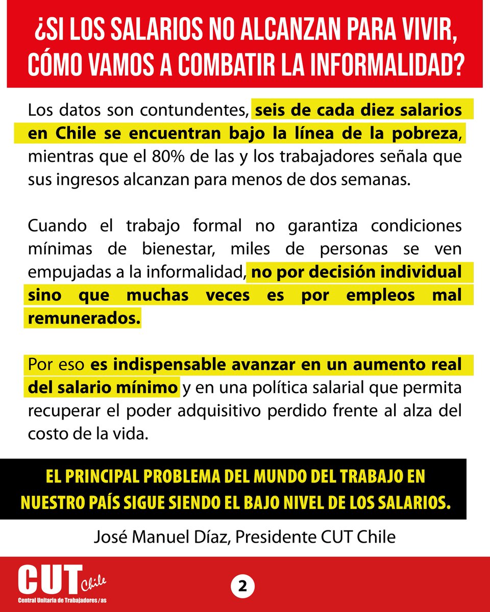Cutchile's tweet photo. ¿Si una prioridad del gobierno es el costo de vida para la ciudadanía?
¿Porque se niegan a mejorar el Salario Mínimo?
José Manuel Díaz
Presidente CUT Chile

@adnradiochile @Cooperativa @biobio @uchileradio @radiousach @RNuevoMundo  @meganoticiascl  @24HorasTVN @T13 @CHVNoticias @CNNChile @PiensaPrensa @NYC_prensa @elmostrador @El_Ciudadano  @La_Segunda @latercera  @pulso_tw @DFinanciero @pagina19cl @elsiglochile @delosquesobran @Sindical_cl @ElMercurio_cl