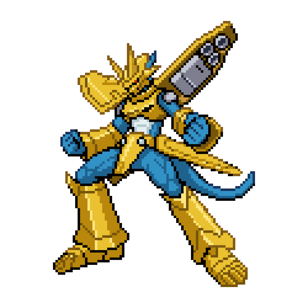 NOROCI2's tweet photo. I made Magnamon sprites for Pokemon fan games.
#sprites #pixelart #digimon #digimonsprites #digimonsprite #digimonadventure02 #pokemonsprites #magnamon #veemon https://t.co/cuLHvdIsX4