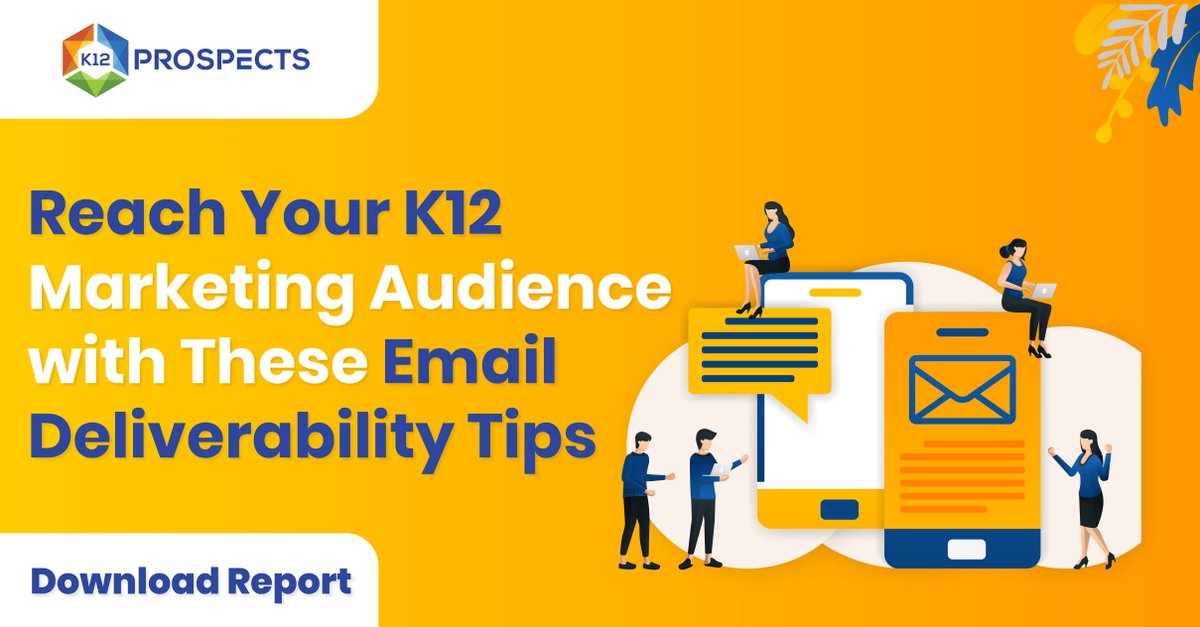 K12Prospects's tweet photo. Are your K12 marketing emails landing in the spam folder? Here are 5 ways to improve your email deliverability. https://t.co/7CoLnBVXF0 #whatischool #edtechtrends #microlearning #mobilelearning https://t.co/gEjpHEEM4H