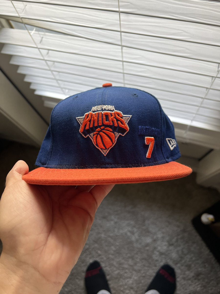 addemslit's tweet photo. Forgot I own a Knicks hat lol. Still won’t mind if either team wins though. https://t.co/4SUqJA3WbU