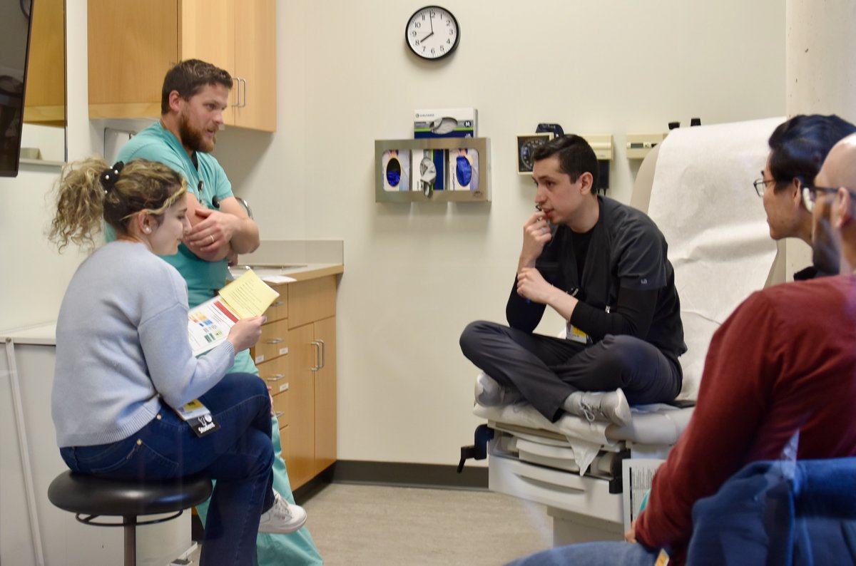 IowaMed's tweet photo. Fourth-year medical students in this year’s @IntMedatIowa Transition to Residency elective got hands-on practice with skills and scenarios they may encounter as interns, from airway management to “code blue” and rapid-response events. https://t.co/8osdrWIhb7 https://t.co/8azfeTZPTf
