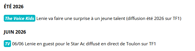 Valou_712's tweet photo. Lenie nous a régalé au mois de mai, et cet été ça va continuer !!

Samedi soir sur TF1 en guest sur le Star Ac Tour !! https://t.co/pXgVKwwVF9