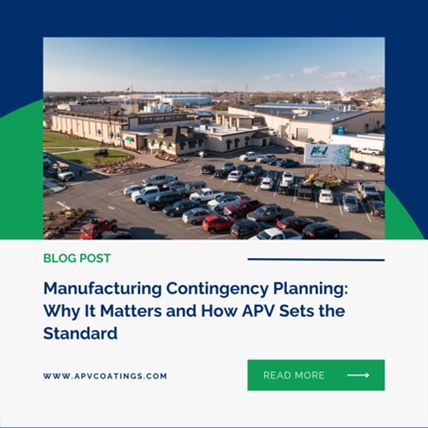 APVCoatings's tweet photo. Unexpected disruptions can impact production, delivery timelines and supply chain reliability. That’s why contingency planning matters. .
Learn more: https://t.co/mQMZ6ST70L
#APVEngineeredCoatings #ManufacturingReliability https://t.co/48Byk3U4wJ