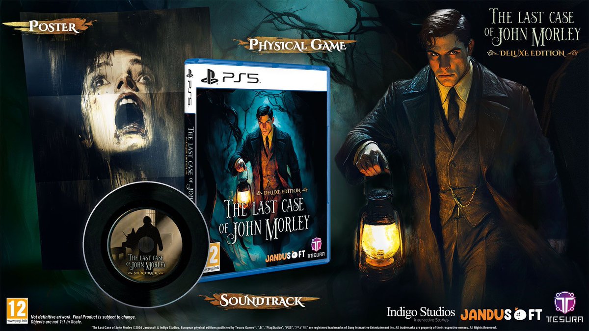 VGNYSoft's tweet photo. After returning to duty following a serious injury, 1940s detective John Morley is assigned a case so dangerous it could be his last. Uncover the truth and solve a gripping mystery in @TesuraGames' The Last Case of John Morley, available now!

☠️https://t.co/yhAlWEHaIc

@JanduSoft @StudiosIndigo #Mystery #Retro #PS5 #PhysicalIndie