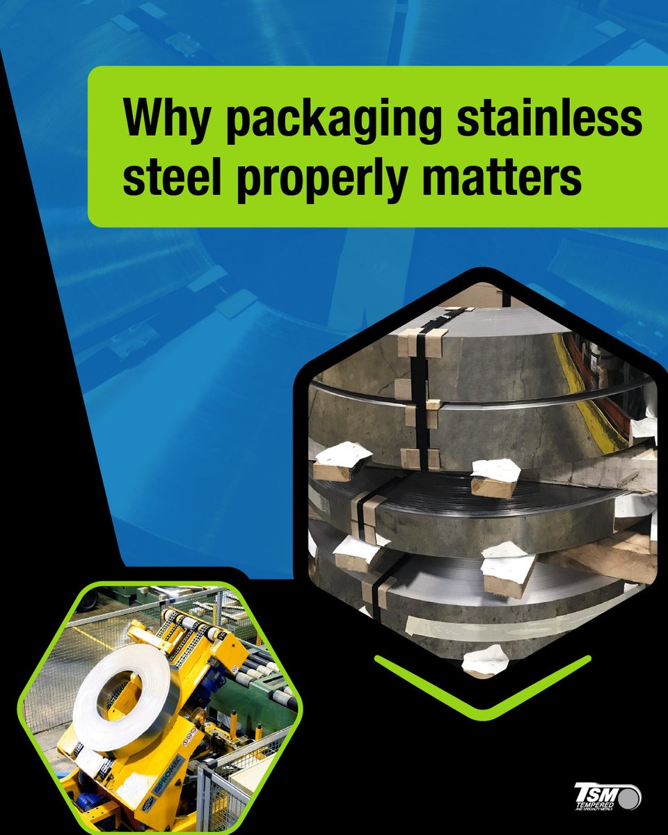 TemperedMetals's tweet photo. Proper packaging is crucial. Moisture, handling damage, &amp; contamination can degrade stainless steel quality before it even reaches production. Protective wrapping and secure skidding ensure your materials arrive ready to perform. Learn more: https://t.co/agzHFatvcV https://t.co/OKoqYtDtXs