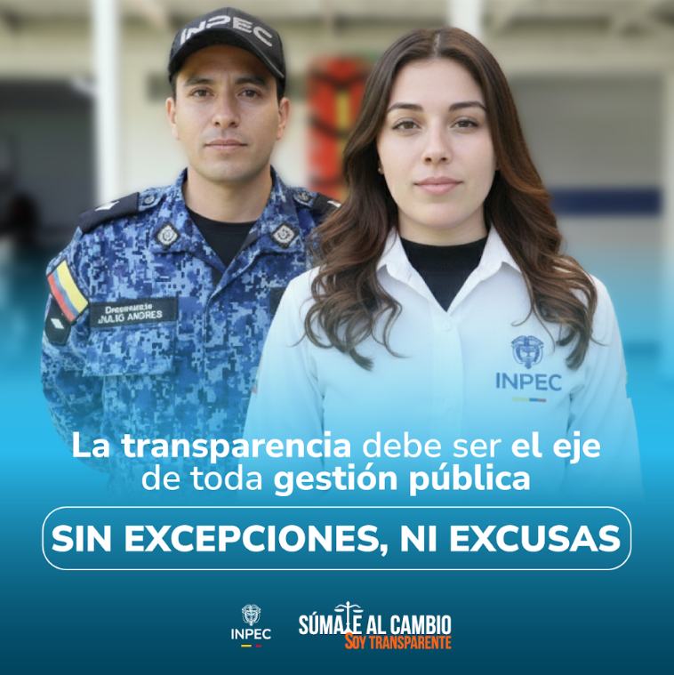 INPEC_Colombia's tweet photo. 📢 Servidor penitenciario llegó el momento de decirle NO a la corrupción, únase a esta iniciativa y trabajemos juntos para combatir este flagelo que tanto nos asecha.
#MiNPEC #SúmateSoyTransparente https://t.co/Mtyi2NJ12y