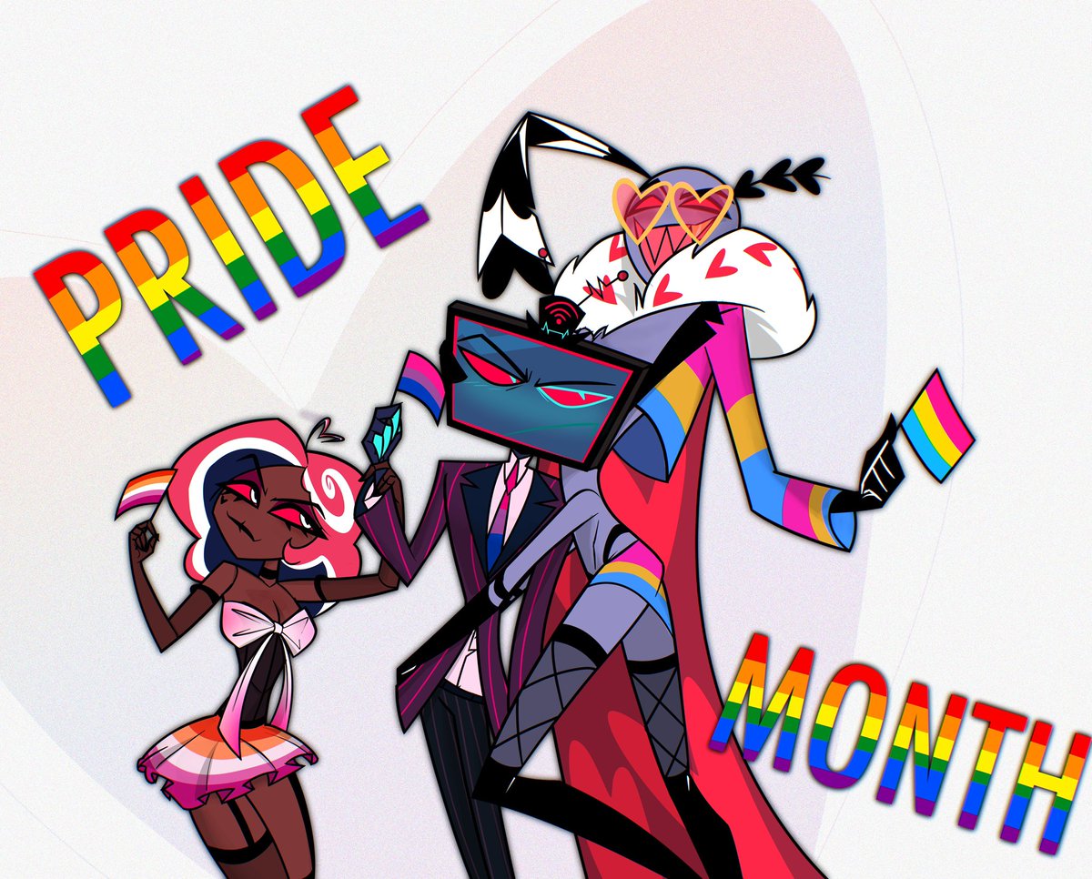 VividNyx's tweet photo. HAPPY PRIDE MONTH !!
#VoxVal #StaticMoth #HazbinHotelVelvette https://t.co/akfrDFdAbw