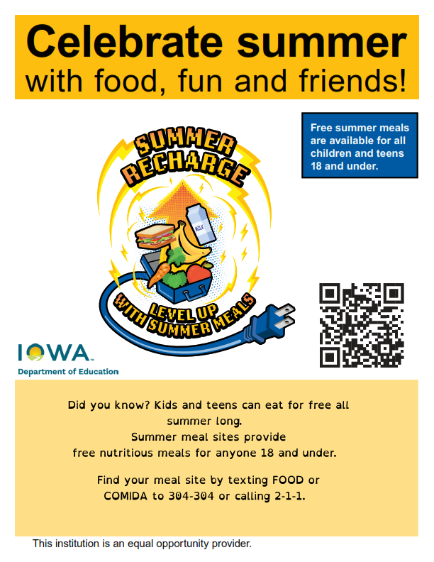 WCSDRebels's tweet photo. Celebrate summer with food, fun and friends!
Free summer meals are available for all children and teens 18 and under at select locations. https://t.co/mdEMwmm6iJ