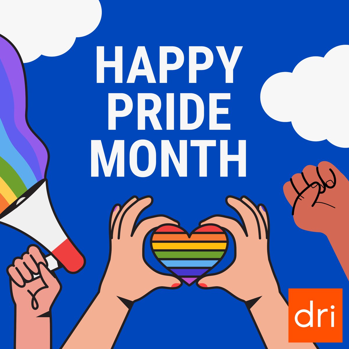 DRICommunity's tweet photo. 🌈 Happy Pride Month from the #DRICommunity! 🌈 

The #DRICommunity is proud to support LGBTQ+ lawyers, advocates, colleagues, and clients who remind us every day that being yourself isn’t a sidebar—it’s a strength. https://t.co/iH6UuFBX82