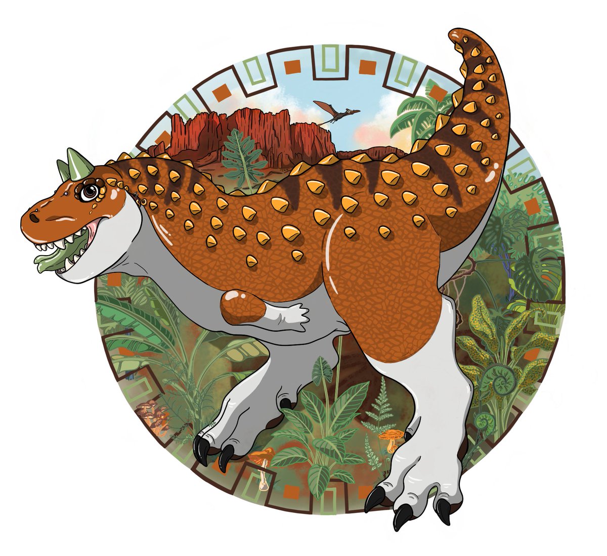 fernndraws's tweet photo. Drew myself a dinosona as one of my favorite dinosaurs the carnotaurus 🦖😁 https://t.co/NOYk8yVy5F